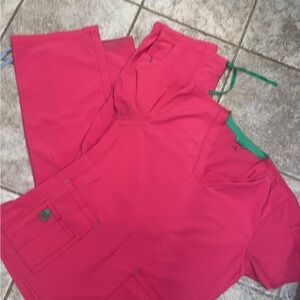 Carhartt Hot Pink V-Neck Scrub Top